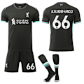 Pikkukuva 1 / 2: 24-25 Liverpoolin vieraspaita lapsille ja aikuisille jalkapallopaita setti nro 66 Alexander-Arnold No.66 Alexander-Arnold 22