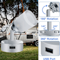 Miniatyrbild 6 av 7: 12V USB LED Läslampa med Touch-brytare, 3W Dimbar Väggspotlight för RV Båt Husbil[JR] 12V LED Reading Light with USB