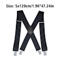 Miniatyrbillede 3 af 5: Sorte justerbare seler til mænd og unisex bukser - Elastisk sort one-size (JS)