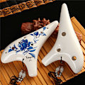 Miniatyrbilde 4 av 6: 12-hulls Ocarina Fløyte i C-nøkkel Profesjonelt Musikkinstrument [JR]