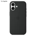 Miniatyrbild 1 av 2: iPhone 16 Case Compatible with MagSafe - Liquid Silicone Back, Induction Popover Design, Protective Soft Case, Black Multicolor Multicolor Black