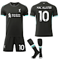 Pikkukuva 1 / 2: Liverpoolin Vieraspaita Lapsille ja Aikuisten Jalkapallopaitasetti Nro 10 MAC ALLISTER 24-25 No.10 MAC ALLISTER XS