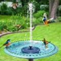 Miniatyrbillede 4 af 5: Sommerudsalg Fontæne - Solcellefontæne / Vandfontæne Solcelle - 16 cm Sort Sort Sort Sort