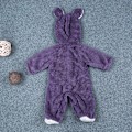Miniatyrbillede 1 af 5: Vinter Spædbarn Baby Romper med Hætte Bjørnedragt Dreng Pige Blød purple