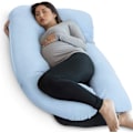 Miniatyrbilde 1 av 5: Gravidpute for kvinner, U-formet helkroppspute og graviditetsstøtte for rygg, hofter, ben, mage med avtakbar forlengelse Light Blu[CH] Light Blue 134.6 x 78.7 x 17.8 centimetres