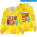 Miniatyrbild 1 av 6: Stumble Guys 3D-tryckt Hoodie Barnkappa Hoodie Ytterkläder 22 22 130