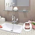 Miniatyrbilde 5 av 5: Såpekopp med lokk, 2 stk såpekopper, såpedispenser for reise, bærbar dusjsåpedispenser Perfekt for bad, reiser, camping (rosa, blå)