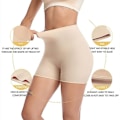 Miniatyrbilde 4 av 5: Butt Lifter Truser Sømløs Polstret Undertøy Kvinner Rumpeputer Høy Midje Magekontroll Shapewear BEIGE BEIGE M