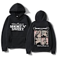 Miniatyrbillede 1 af 3: Sabrina And Carpenter Merch Hættetrøjer Trykt Sweatshirt Løs Trøje Casual Langærmet Til Mænd Kvinder Sort Black S