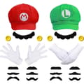 Super Mario Bros Luigi & Mario Hatt med Bart Sett