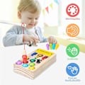 Miniatyrbillede 4 af 6: Montessori Busy Board Trä LED-lysbrytare Busy Board Legetøj