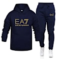 Miniatyrbillede 1 af 6: Sports Hoodie Tracksuit sæt til mænd | Langærmet Hoodie & Joggingbukser | Lommer | Farve DD D M