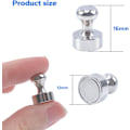 Pikkukuva 2 / 7: 30 kpl pieniä neodyymimagneetteja jääkaappiin, valkotaululle, askarteluun, kotitoimistoon ja kouluun, hopeanväriset minimagneetit [JR] Silver 30PCS