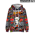 Miniatyrbild 1 av 6: Stumble Guys 3D-tryckt Hoodie Barnkappa Hoodie Ytterkläder 5 5 XXS