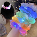 Miniatyrbillede 6 af 7: Selvlysende LED Hårelastikker, 6-pak Multicolor Scrunchies med 3 Lystilstande til Fester[JR] Gul, grön, blå, grå, vit, rosa