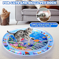 Miniatyrbild 2 av 3: Katt Vattenlekmatta med Sensoriska Funktioner, Kattleksaker för Uttråkade Innekatter, Kattboll Lekmatta för Självlek, Interaktiva Kattleksaker (JS)