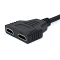 Miniatyrbillede 5 af 6: HDMI Splitter Adapter Kabel HDMI 1 Ind 2 Ud