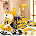 Miniatyrbilde 1 av 4: Monteringstransportbil DIY Byggesett for Barn, 4 i 1 Teknisk Bil med Elektrisk Drill, Pedagogisk Gave