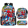 Pikkukuva 1 / 3: Spider-Man Reppu Koululaukku Penaali Lounaslaukku Kolmiosainen Set[ch]