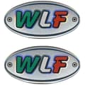 3D-dekaler Oval WLF 56 x 28 mm Par