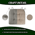 Miniatyrbilde 4 av 5: Sklisikre stolputer for spisestoler Sett med 4, 46*43*9cm sittepute med bånd light gray