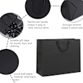 Miniatyrbillede 2 af 5: Pakke med 10 ekstra store gaveposer 40*28*12 cm sorte gaveposer til mænd bryllupsgaveposer sorte papirposer (JS)