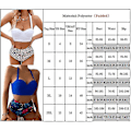 Miniatyrbild 3 av 3: Bikiniset för kvinnor, sommarsemester, strand, sexig bh-topp, hög midja, trosor, baddräkt, badkläder C C M