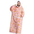 Miniatyrbilde 3 av 5: Fleece-hettegenserteppe for kvinner med ermer, gigantisk TV-teppe Little Pear Man