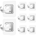 Miniatyrbilde 1 av 5: 8 stk selvklebende gardinstangbraketter uten boring, gardinstangbraketter, krok N