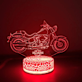Miniatyrbild 5 av 7: Harley Davidson Motorcykel Lampa Nattlampa Gåvor 3D 7 Färger