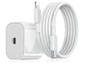 iPhone hurtiglader USB-C strømadapter 20W + 2m kabel hvit White (1st Laddare & 1st 2m laddkabel)