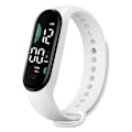 Miniatyrbillede 1 af 7: Ur Elektronisk LED Digital Armbåndsur til Kvinder Mode Casual Enkel Silikon Touch Vandafvisende Armbåndsur 01 White