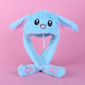 Miniatyrbild 1 av 8: Plush och varm kaninmössa med LED-ljus, hoppande möss Blue Rabbit Hat without Light