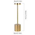 Miniatyrbillede 4 af 4: Genopladelig Trådløs LED Bordlampe Bærbar USB Metal