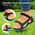 Miniatyrbilde 2 av 5: Gressmatte Lufter Sandaler Enkel Installering, Gressmatte Pigger Gress Vertikal Kutter Hagesko