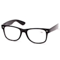 Miniatyrbillede 1 af 3: Mat sort Wayfarer læsebriller med styrke 2.0 2