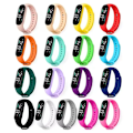 Miniatyrbilde 7 av 7: Klokker Elektronisk LED Digital Armbåndsur for Kvinner Mote Casual Enkel Silikon Berøring Vanntett Armbåndsklokke 14 LightPink