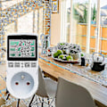 Pikkukuva 4 / 5: Digitaalinen / Lämpö- ja jäähdytystermostaattipistorasia LCD-lämpötilan säädin, 230V kasvihuoneen lämpötilan säätimelle/terrariumtermostaatille (pistorasia)
