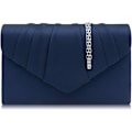 Miniatyrbilde 2 av 5: Clutch dame, elegant semsket skinn kveldsveske konvolutt crossbody blå - Perfet
