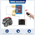 Miniatyrbild 5 av 5: 12V 240A Remote Battery Disconnect Switch, Automatic Power Off Switch Car Truck Boat Remote Control Switch