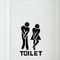 Miniatyrbild 1 av 5: DIY Unisex Toalett Badrum WC Skylt Dörrhängare för Män Kvinnor
