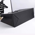 Miniatyrbilde 3 av 5: Pakke med 10 ekstra store gaveposer 40*28*12 cm svarte gaveposer for menn bryllupsgaveposer svarte papirposer (JS)