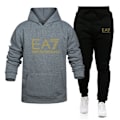Miniatyrbillede 1 af 6: Sports Hoodie Tracksuit sæt til mænd | Langærmet Hoodie & Joggingbukser | Lommer | Farve EE E M