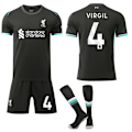 Pikkukuva 1 / 2: 24-25 Liverpoolin vieraspaita lapsille ja aikuisille jalkapallopaita setti nro 4 Virgil No.4 Virgil 28