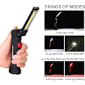 Miniatyrbillede 2 af 5: LED USB Genopladelig Lommelygte, 2 stk. Lyse Lommelygter Arbejdslampe