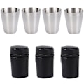 Miniatyrbillede 1 af 4: 12 stk Hip Flask Kopper i rustfrit stål Shotglas 30 ml drikke