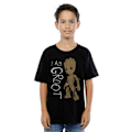 Miniatyrbillede 2 af 6: Guardians Of The Galaxy Drenge I Am Groot Scribble Bomulds T-shirt Sort Black 7-8 Years