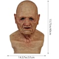 Miniatyrbilde 5 av 8: Halloween-latexmaske - gammel mann dekor realistisk ansiktsmaske for menneskelig rynke A