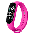 Miniatyrbilde 1 av 7: Klokker Elektronisk LED Digital Armbåndsur for Kvinner Mote Casual Enkel Silikon Berøring Vanntett Armbåndsklokke 08 Rose Red