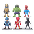 Miniatyrbillede 2 af 6: 6 Pak Marvel Avengers Heltefigurer 7-8 CM